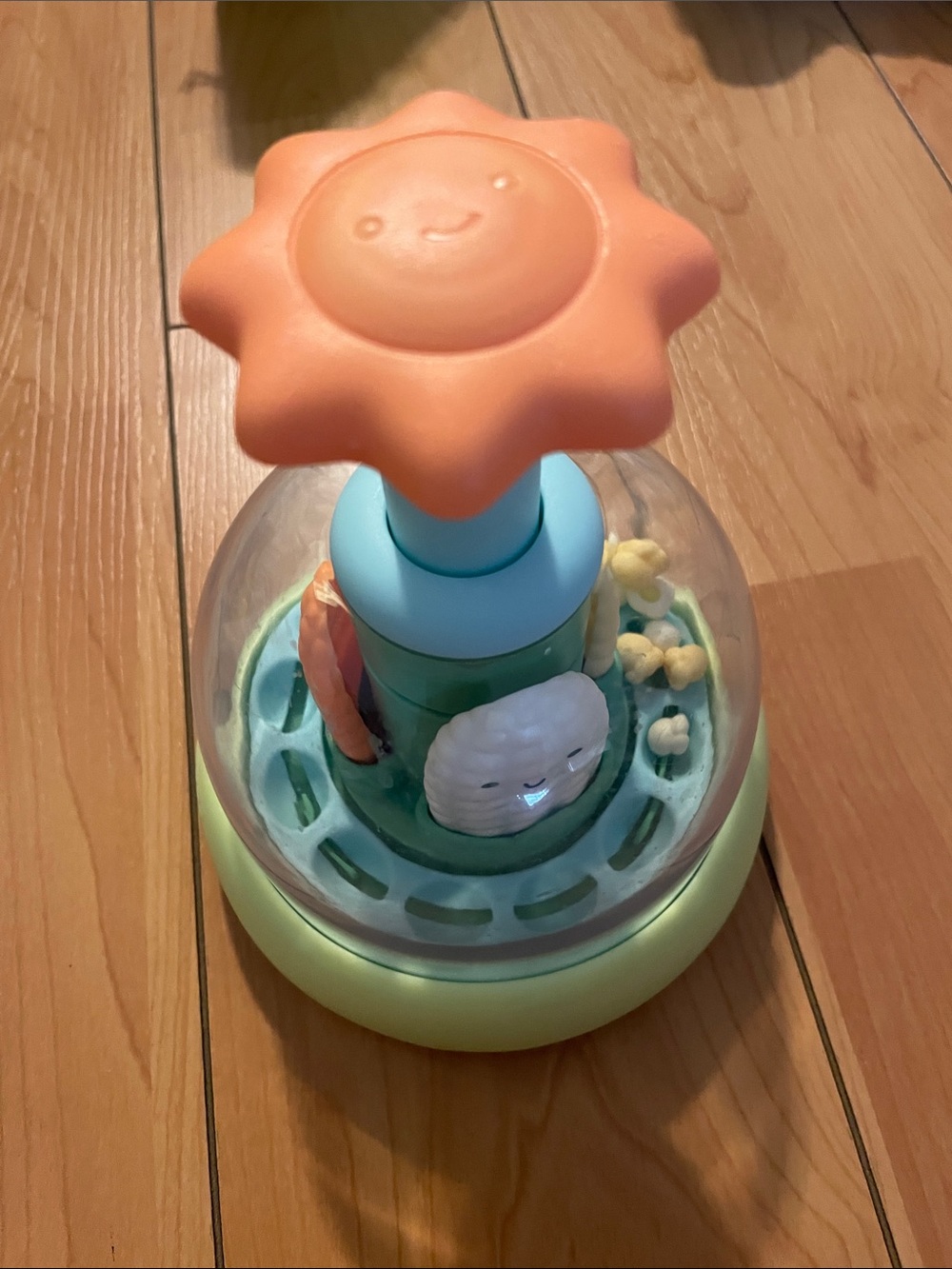 Interactive Pop-Up Corn Toy - Pastel Green, Aqua & Orange - Picture 2 of 6